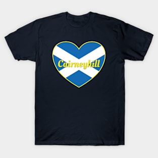 Cairneyhill Scotland UK Scotland Flag Heart T-Shirt